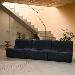 3er-Set Sessel mit Bezug im Alpaka-Look