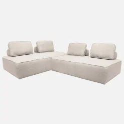 2er-Set 2-Sitzer Sofas mit Bouclé-Bezug für ein modulares Sofa