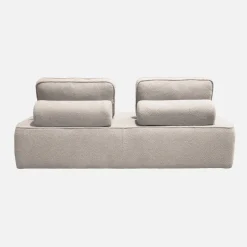 2er-Set 2-Sitzer Sofas mit Bouclé-Bezug für ein modulares Sofa