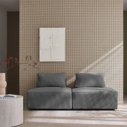 2er-Set Sofa-Modul-Sessel mit Cordbezug