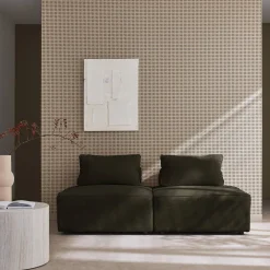 2er-Set Sofa-Modul-Sessel mit Cordbezug