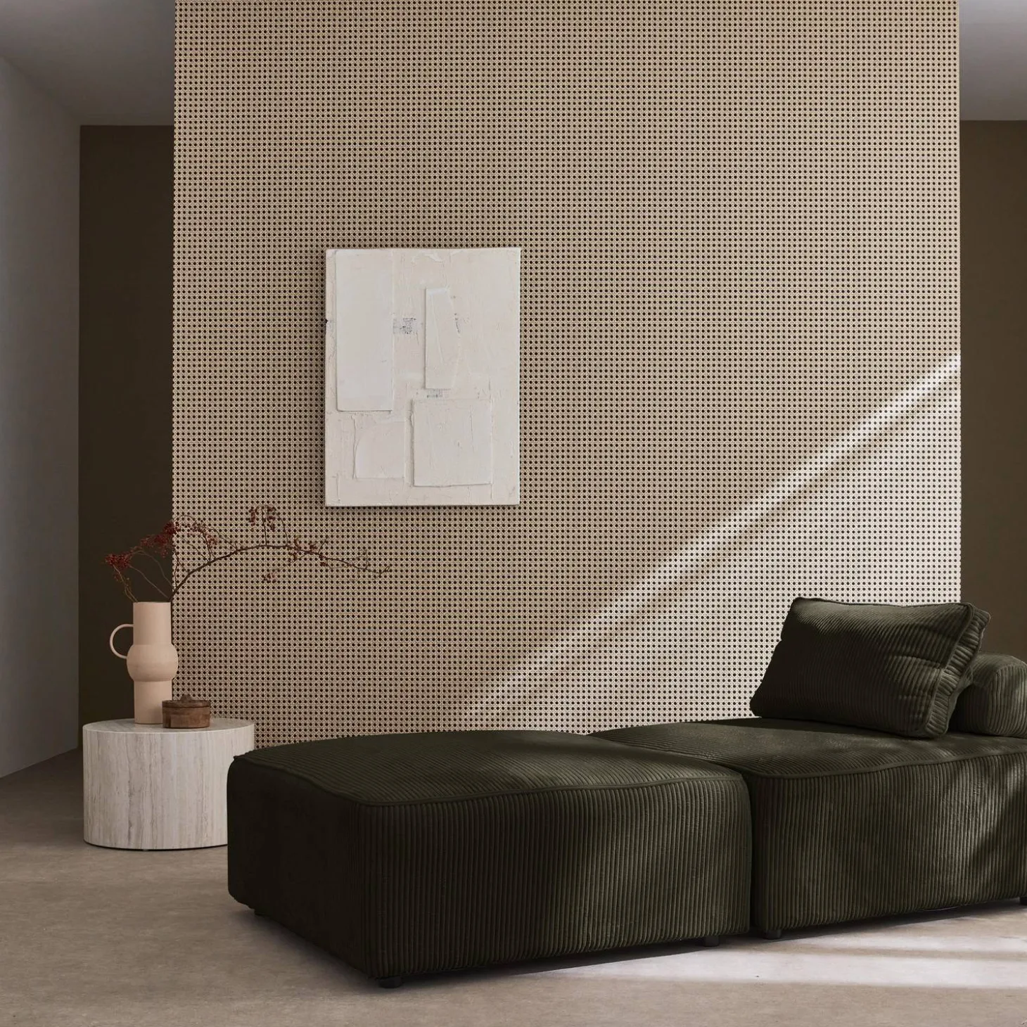 2er-Set Sofa-Modul-Sessel mit Cordbezug