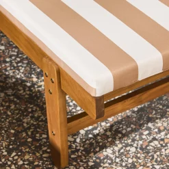 2er-Set Sonnenliegen aus Akazienholz mit Rädern