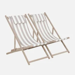 2er-Set Sonnenliegen aus Aluminium, mehrfach verstellbar