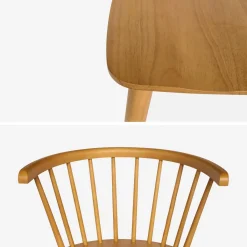 4er-Set Sprossenstühle aus Holz und Sperrholz