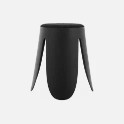 4er Set stapelbare Hocker, strukturierter Bouclébezug