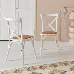 2er-Set Vintage Bistrostuhl aus Holz