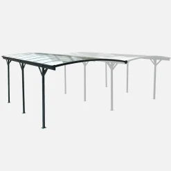 Erweiterung des Carports Le Mans aus Aluminium und Polycarbonat 15m²