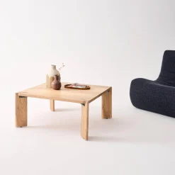 Exotischer quadratischer Couchtisch aus Massivholz