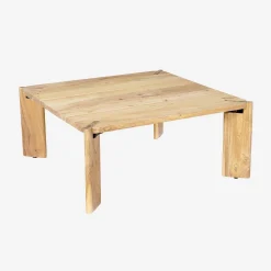 Exotischer quadratischer Couchtisch aus Massivholz