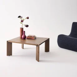 Exotischer quadratischer Couchtisch aus Massivholz