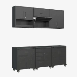 Garagen-Aufbewahrungsmöbel 6 Module Stahl