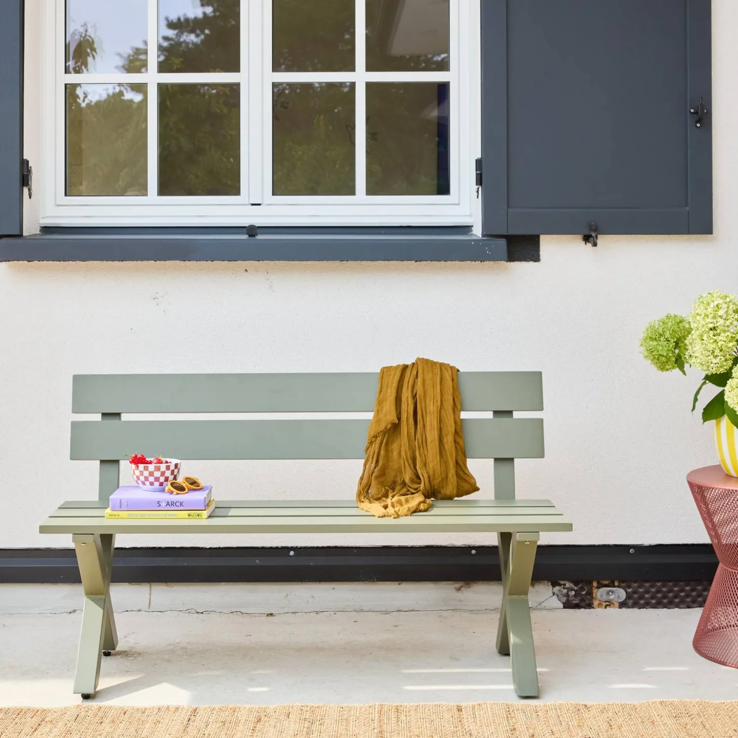 Gartenbank aus Aluminium 2-Sitzer