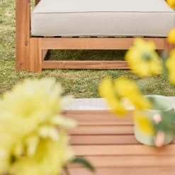 Gartengarnitur aus Holz 5 Sitze - Mendoza