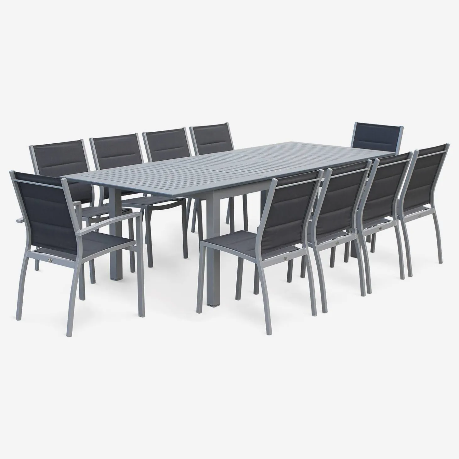 Gartengarnitur mit ausziehbarem Tisch, 8 Personen