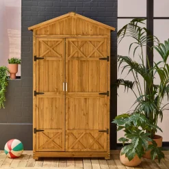 Gartenhaus 105 cm aus Tannenholz, 6 Stauräume