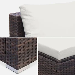 Gartenlounge aus Polyrattan für 4 Personen