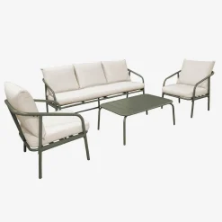 Gartenlounge-Set aus Stahl für 5 Personen