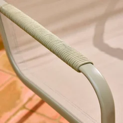 Gartenlounge-Set aus Stahl, 4 Plätze