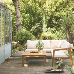 Gartenmöbelset aus Akazie für 5 Personen
