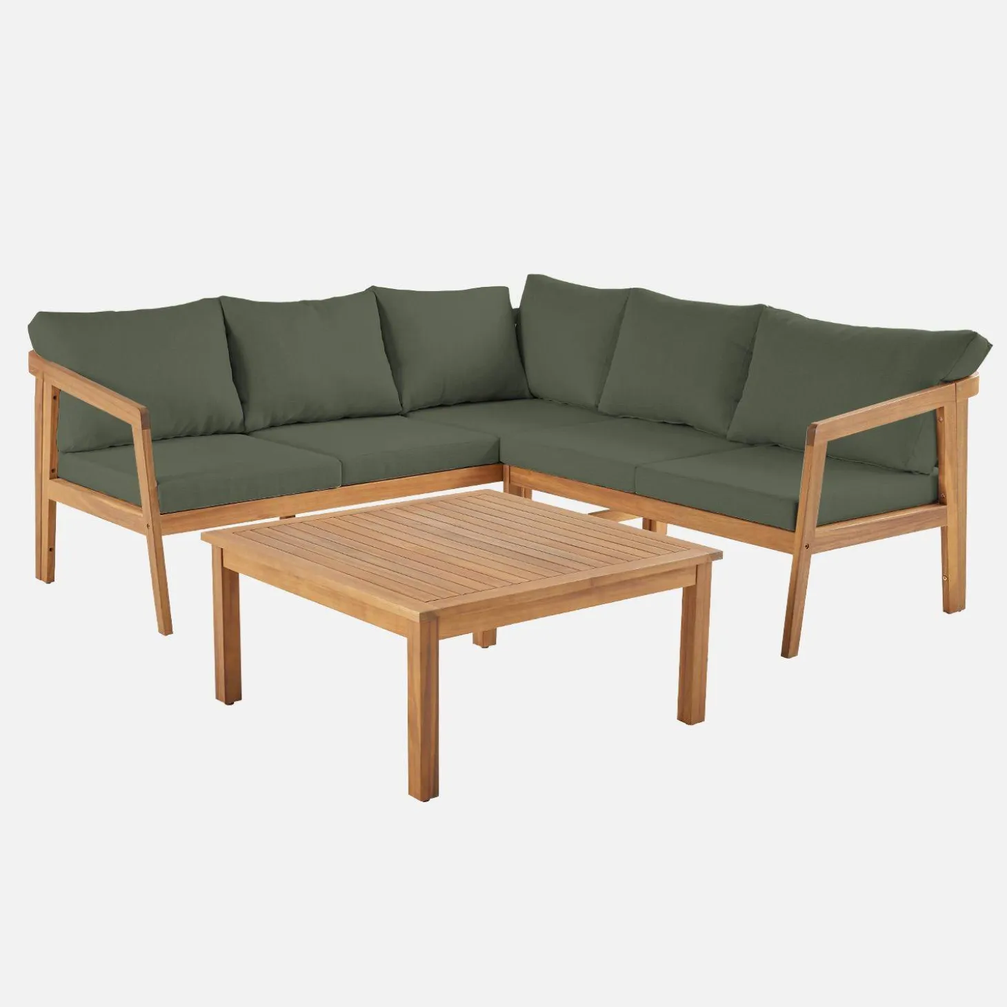 Gartenmöbelset aus Akazie für 5 Personen