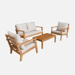 Gartenmöbelset aus Akazienholz für 4 Personen