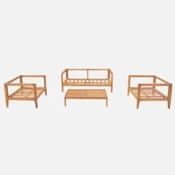 Gartenmöbelset aus Akazienholz für 4 Personen