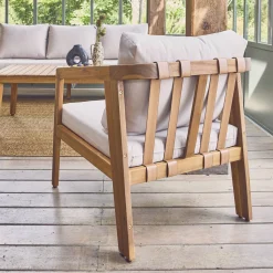 Gartenmöbelset 5 Plätze aus Akazienholz