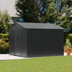 Gartenschuppen aus Metall, grau und weiß 7,06m2