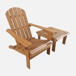 Gartensessel Adirondack mit Fußstütze