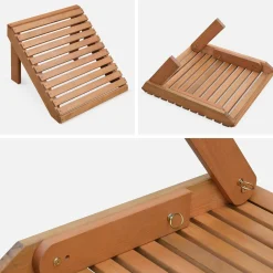 Gartensessel Adirondack mit Fußstütze