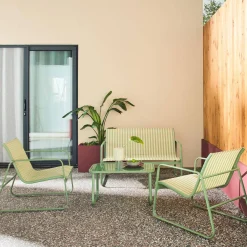Gartenset aus Metall und Textilene für 4 Personen