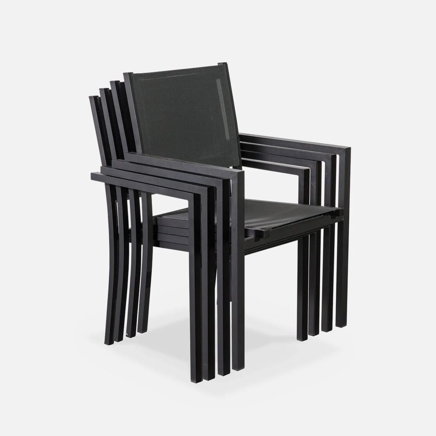 Gartentisch Aluminium + 6 Sessel
