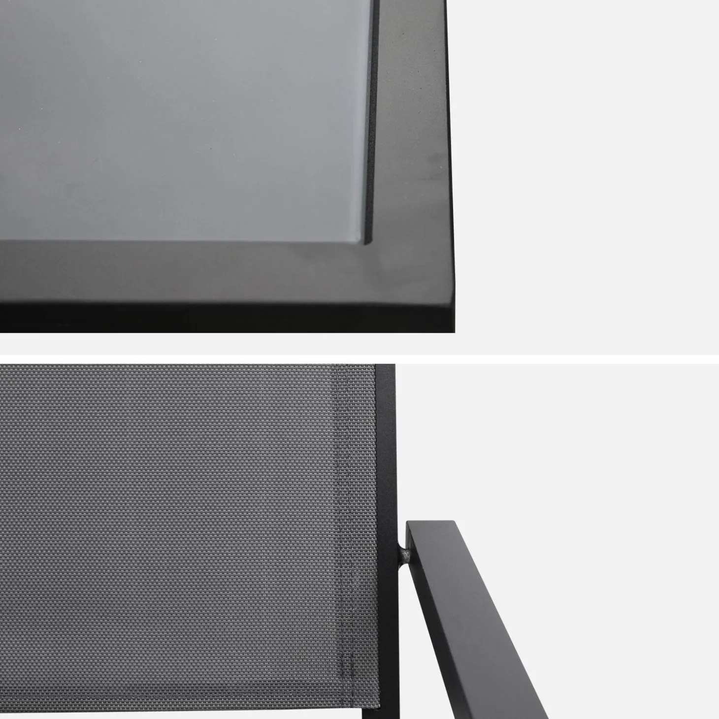 Gartentisch Aluminium + 6 Sessel