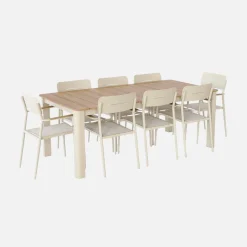 Gartentisch aus Aluminium 210cm für 8 Personen