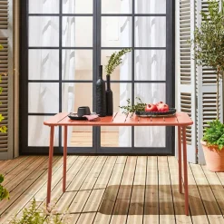 Gartentisch aus Stahl für 4 Personen