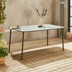 Gartentisch aus Stahl 6-8 Plätze