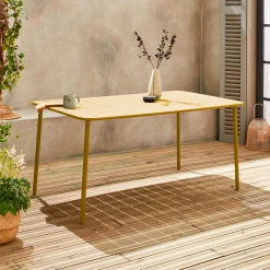 Gartentisch aus Stahl 6-8 Plätze