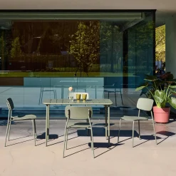 Gartentisch aus Stahl + 4 Stühle