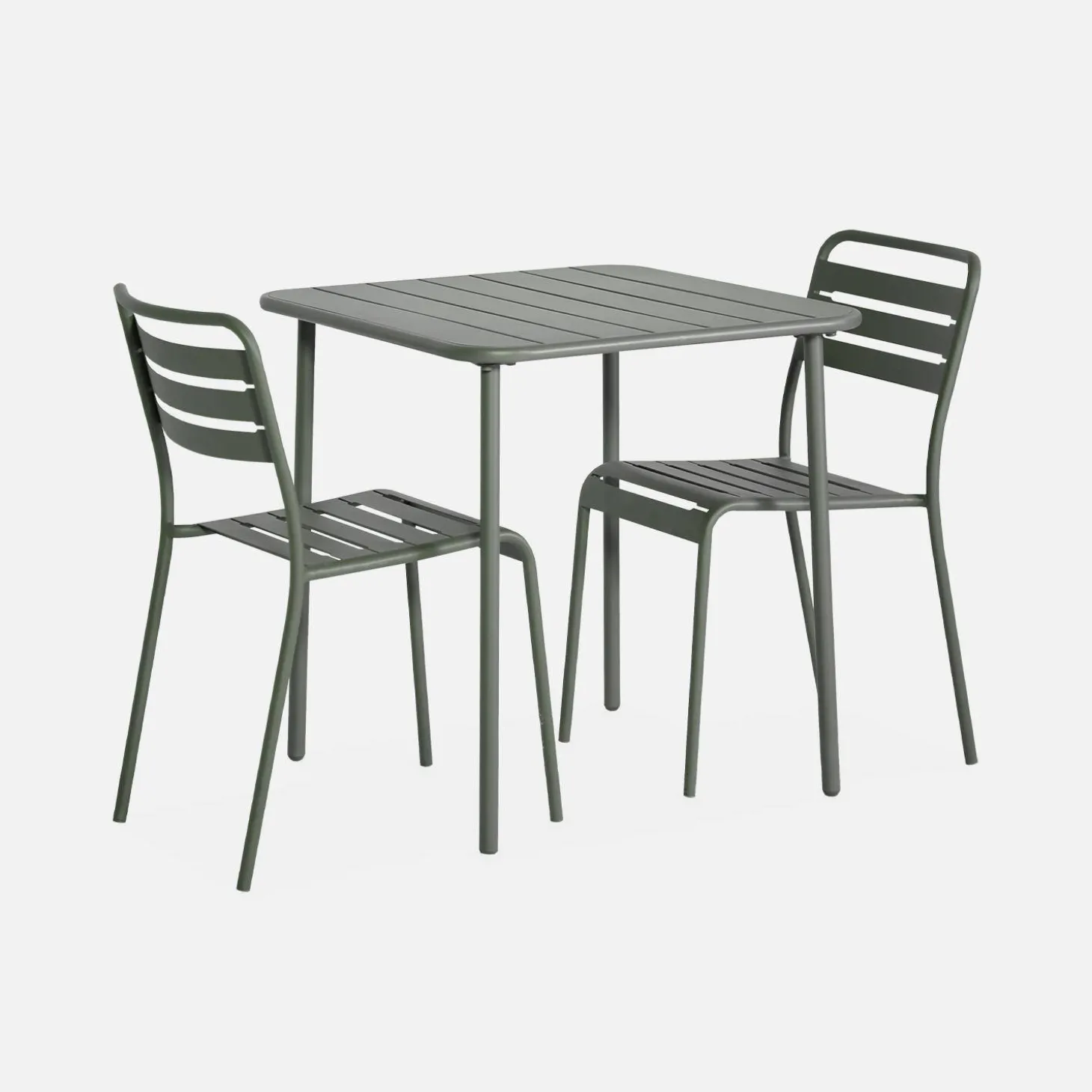 Gartentisch mit 2 Stühlen aus Stahl