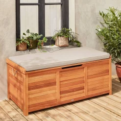 Gartentruhe aus Holz 200L 125 X 60 cm