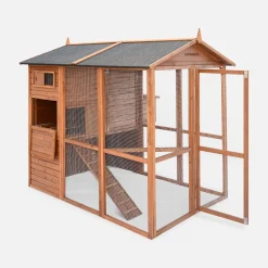 Hühnerstall aus Holz für 6 / 8 Hühner - Cotentine