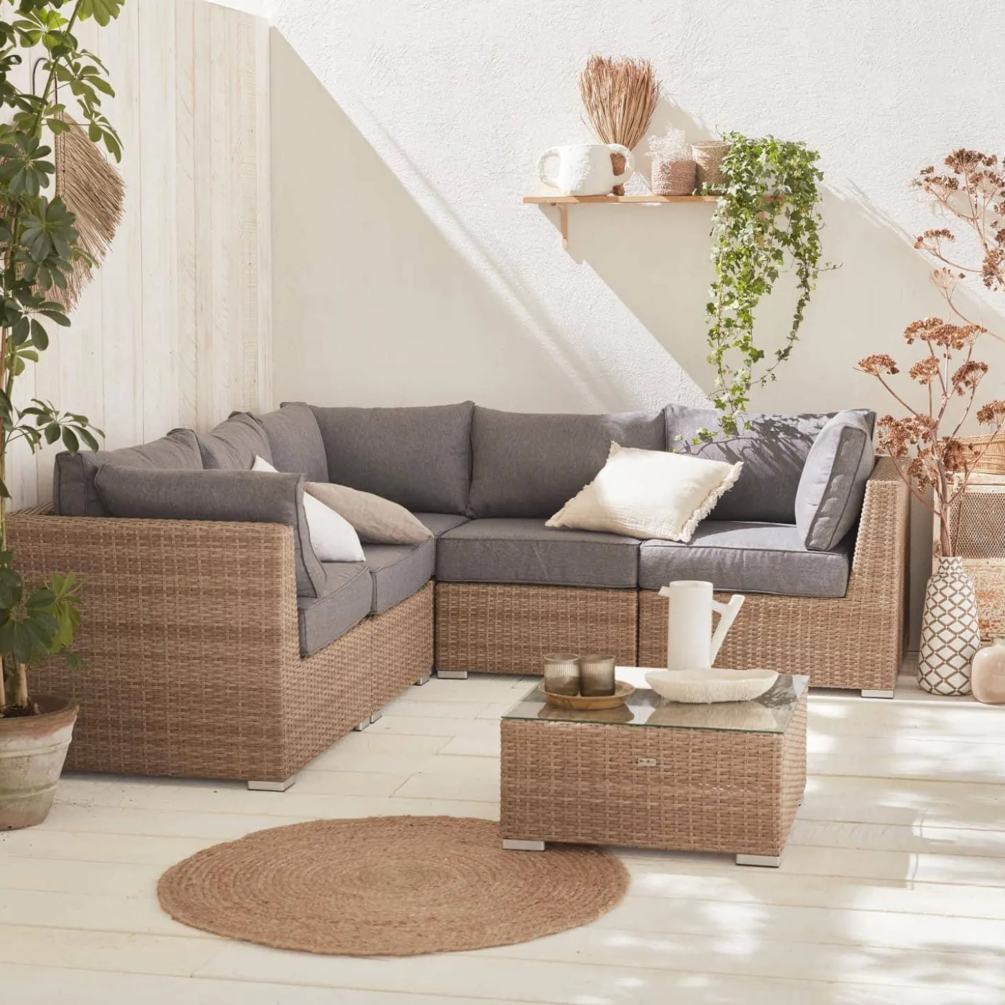 Hochwertige Gartenmöbel: Polyrattan XXL -5 Sitzplätze