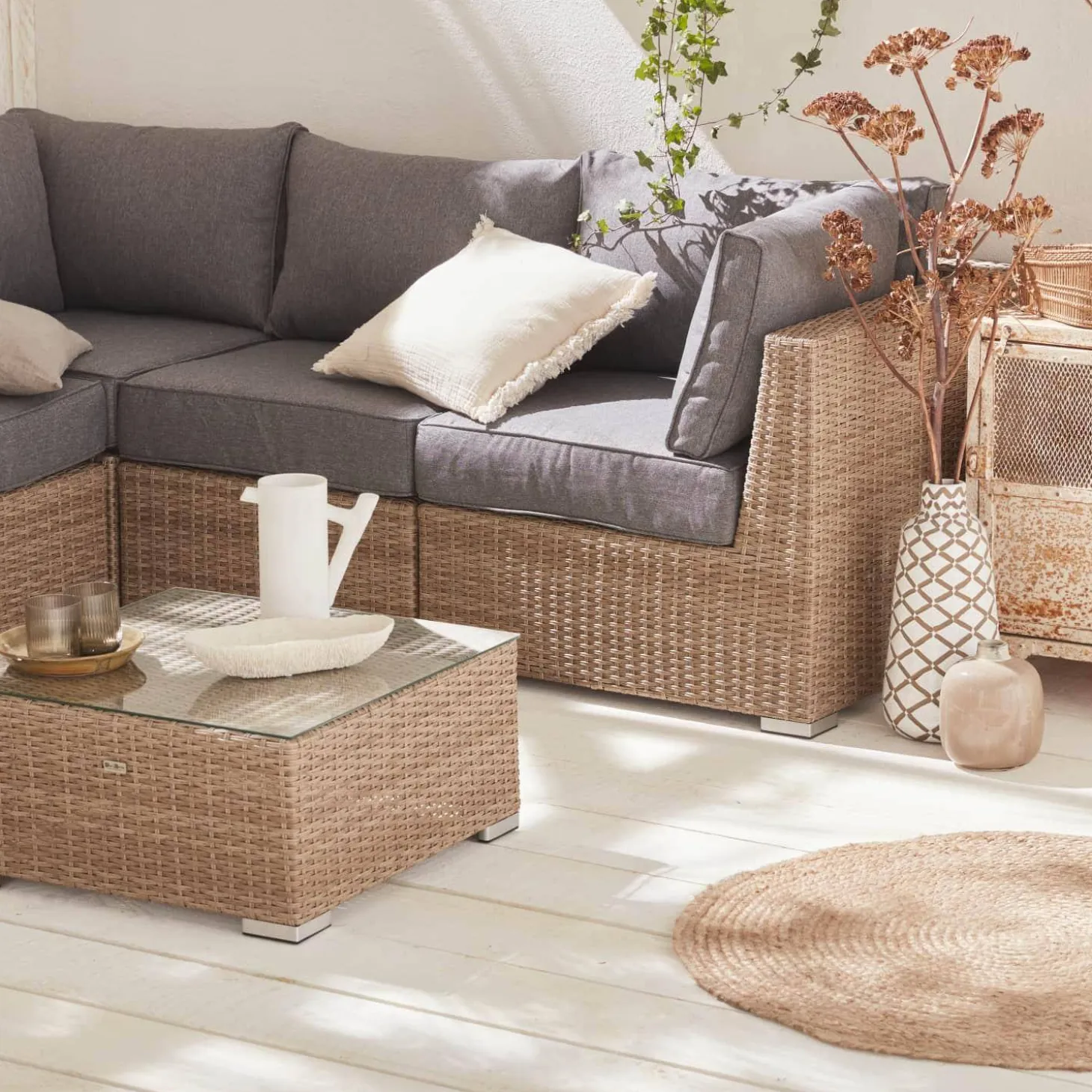 Hochwertige Gartenmöbel: Polyrattan XXL -5 Sitzplätze