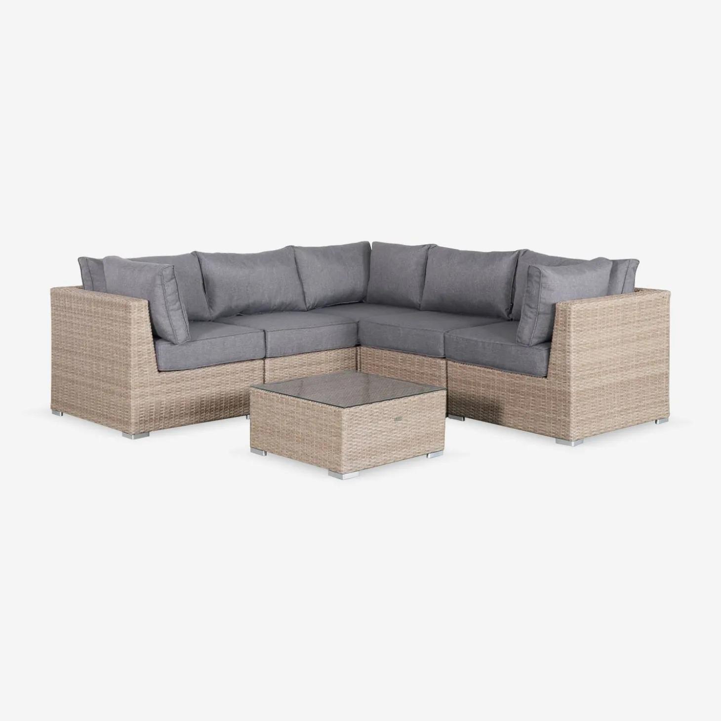 Hochwertige Gartenmöbel: Polyrattan XXL -5 Sitzplätze