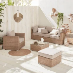 Hochwertiges Lounge-Set Rattan XXL