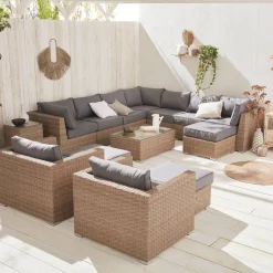 Hochwertiges Rattan Lounge XXL Set - VERONA
