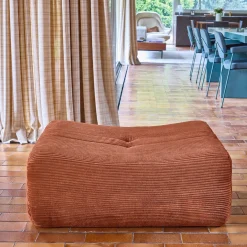 Hocker, Fußhocker mit Cordbezug für Sessel und Sofas