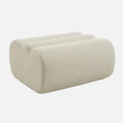 Hocker, Fußhocker mit strukturiertem Bouclé-Bezug