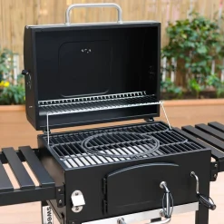 Holzkohlegrill schwarz Räuchergrill - Bernard